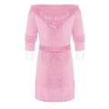 Miniatyrbillede 3 af 4: Sherpa-uldressinggown til kvinder blød morgenkåbe hætte fluffy håndklæde morgenkåbe lyserød rosa L størrelse