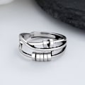 Miniatyrbillede 7 af 7: 5 stk Justerbar Åbnings-Fidget Ring med Perle