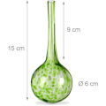 Miniatyrbillede 4 af 5: 10 x Vandingskugler i sæt, doseret vanding af planter og blomster, vandingshjælp til kontoret, ferie, Ø 6 cm, glas, grøn