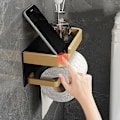Miniatyrbillede 3 af 5: Toiletpapirholder, let luksus toiletpapirholder, mobiltelefonholder, fra DEBUNS