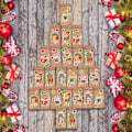 Miniatyrbillede 7 af 7: Tom Advent-kalender til at fylde, 24 Kraft-papirposer med klistermærke til julepynt 1