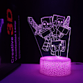 Miniatyrbillede 3 af 3: Kreativ Gave Spilrum Dekoration Natlys Crack Model Minecraft 1 minecraft 1 Crack Touch Colorful Set