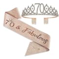 Party Krone Hodebånd Rhinestone Krone Hårtilbehør Første Års Nummer Bursdagskake Ornament Legering Hårbånd 70
