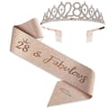 Party Krone Hodebånd Rhinestone Krone Hårtilbehør Første Års Nummer Bursdagskake Ornament Legering Hårbånd 28