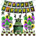 Miniatyrbilde 1 av 5: Hulk Bursdagsfest Dekor Banner Ballonger Cupcake Toppers