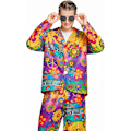 Miniatyrbilde 4 av 7: Hippie Kostyme for Menn - Voksen 60- og 70-talls Kostyme - Hippie Topp og Bukser for Maskerade Fest M-XXL XXL