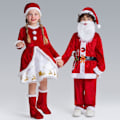 Miniatyrbild 6 av 7: Barnens Julkläder Flickor Jul Pojkar Tomte Kläder Fina Kostymer Hattar Skor Presenter 3-10 År Pojkarna 3-4 ans
