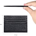 Miniatyrbild 2 av 7: Smal läderplånbok tunn minimalistisk framficka plånböcker för män kreditkortsfodral (svart) A-Black