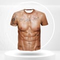 Miniatyrbilde 3 av 5: 1/2/3 Fashion 3D-trykt kortærmet print til mænd M M 1Set