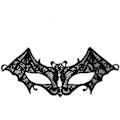 Miniatyrbild 1 av 5: IC Svart Halloweenmask, Halloween ögonmask Maskeradmasker för kvinnor Maskeradmask Fladdermusspets 1 st