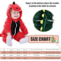 Miniatyrbilde 2 av 7: Dinosaurkostyme for barn, onesie, dinosaurpysjamas, dinosaurjumpsuit for barn, dyrekostyme for barn til karnevalsfest halloween, cosplay Dinosaurs-red 110