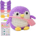 Miniatyrbillede 1 af 7: Penguin hæklekit til begyndere - Komplet hækle startpakke purple