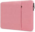 13-tums laptopfodral, vattentät polyester, mjukt mockafoder, framficka, för MacBook Air, resor och kontor, rosa