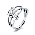 Miniatyrbillede 2 af 7: 5 stk. Justerbar Ring med Perle