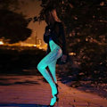 Miniatyrbild 5 av 5: Luminous Fishnet Strumpbyxor för Kvinnor - Glow-in-the-dark Fishnet Strumpor