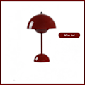 Miniatyrbilde 1 av 5: Nordisk dansk blomsterknopp bordlampe, bryllupsrom, soverom, skrivebordsdekorasjon, lampe, nattbordslampe (oppladbar) Bourgogne