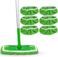 Genanvendelige mikrofiber moppepuder, kompatible med Swiffer Sweeper, erstatning til husholdningsrengøring 6 stk.