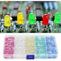 Miniatyrbild 2 av 5: 500 st 5mm Antikorrosions Plast LED Ljusdiod Set Blå Grön Gul Vit Röd, DUBUNS