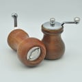 Miniatyrbilde 4 av 5: Håndsveivet kvern i massivt tre og pepperkvern for restaurering, oppgradering og justerbar tykkelse på pepperkverner (8,5 x 6 cm)