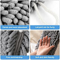 Miniatyrbild 5 av 5: Hängande Handduk, Mjuk och Plyschig Mikrofiberhandduk, Superabsorberande Snabbtorkande Handdukar med Hängögla för Kök och Badrum (2 Stycken)