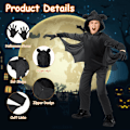 Miniatyrbilde 3 av 8: Barn Musk Kostyme, Svart Flaggermus Kostyme, Flaggermus Kostyme, Halloween Kostyme, Karneval, Kappe, Flaggermus Kostyme, Maskerade Kostymer svart Medium