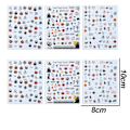 Miniatyrbild 2 av 5: IC Höst Halloween Nagelstickers Dödskalle Nagelstickers 3D Självhäftande Stil 2
