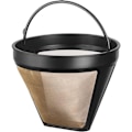 Miniatyrbillede 1 af 5: IC Permanent kaffefilter i guldfarvet kaffemaskine