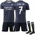 Miniatyrbillede 1 af 2: 25-26 Real Madrid Udebane Børnefodbolddragt Nr. 7 VINI JR. Kids 20(110-120cm)