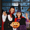 Miniatyrbillede 6 af 7: Halloween kappe, kappe cosplay kappe rekvisitter til halloween-masquerade With a hat 120