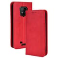 Kompatibel med Ulefone Armor 8 Magnetiskt Spänne Retro Textur Läder Telefonfodral Red