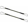 Set med 2 Mini Robusta spännband 30 cm med karbinhake för camping, bagage, resor