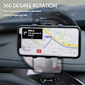 Miniatyrbillede 3 af 5: Biltelefonholder 360 Graders Rotation, Instrumentbræt Mobiltelefonholdere til Bil GPS og 4-7 Tommer Smartphones (Sort), DEBUNS