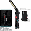 Miniatyrbillede 4 af 5: X COB Arbejdslampe Genopladelig LED Arbejdslampe COB Værksteds Lampe Lommelygte LED Arbejdslampe Med Magnetisk Base Inspektionslampe Til Vandreture, Camping