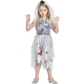 Miniatyrbild 2 av 7: Zombie Halloween-kostym, flickor pojkar kvinnor cheerleader high school fånge brud sjuksköterska stora barn fantasy outfit Blood Bride 4-6 ans