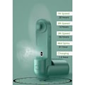 Miniatyrbillede 5 af 5: Bærbar Mist Fan, 3 i 1 Håndholdt Ventilator, 3 Justerbare Hastigheder, Foldbar Personlig Ventilator til Piger Kvinder Rejser (Grøn)