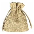 Miniatyrbilde 1 av 5: 100 stk. Jute Poser 7x9cm, Gjenbrukbare Gaveposer, Jute Sekker med Snøring for Smykker Gavefest Bursdag Jul Bryllup DIY - Khaki