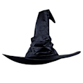 Miniatyrbild 1 av 10: Halloween-hatt lysande häxhatt festdekoration spindelnät trollkarlhatt pumpa varmstämpling svart häxhatt MJ51 Black 1 One Size