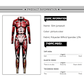 Miniatyrbillede 2 af 5: Voksen 2-delt bodysuit med muskeltryk Print Halloween Cosplay M XL
