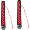 Miniatyrbild 1 av 5: Lastbilssläp RV 10 tum röda LED tredje remsbromsljus - 2X 15 lysdioder