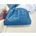 PU Vävd Väska Satchel Moln Mini Läderkoppling Blå blue