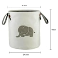 Miniatyrbilde 4 av 4: IC Vaskekurv Vaskekurv Vaskepose Kurv for barn Vaskekiste Lekekasse Grå elefant