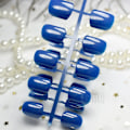 Miniatyrbillede 5 af 5: Engros korte fulde neglespidser 10 kits Candy Pure Color Acrylic Kvinde Bær Falske Færdige Negle til Makeup Manicure Værktøj N206