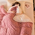 Pikkukuva 1 / 5: 100x150cm Sherpa-fleecepeitto, pehmeää ja muhkeaa villaa lämmittävällä karvalla, auttaa nukkumaan paremmin vauvan sängyssä, paputahna