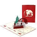 Miniatyrbild 1 av 5: IC Julhälsningar popup-kort, julkort, barnjul stil 2