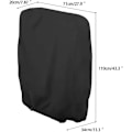 Miniatyrbillede 4 af 5: Foldestol Betræk Liggestol Beskyttelsesbetræk Liggestol Havemøbler Vandtæt Anti-UV Skadebeskyttelse, 71 x 110 cm (Sort)..DEBUNS