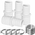 4 x Slangkopplingar, Poolslangadapterset med 8 Slangadapterklämmor (32 mm till 38 mm Diameter)