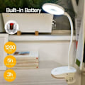 Miniatyrbilde 2 av 5: Batteridrevet Clip-on Leselys for Seng med 3 Lysstyrkenivåer, USB Oppladbar