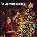 Miniatyrbilde 2 av 5: LED-julelys - Juledekorasjonstrinnlys med julenissen for innendørs og utendørs, vindu, hage, hjem, vegg, juletrepynt (2,5 fot)
