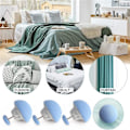 Miniatyrbild 3 av 6: 12 st Svamptäcke Klämmor Halkfria Täcke Hållare Klämmor Täcke Hållare Fixator för Filt Lakan Gardin Strumpor Madrassöverdrag Blue