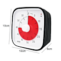 Miniatyrbilde 2 av 5: Visuell nedtellingstimer, Oversize klasserom visuell timer kompatibel barn og voksne, holdbar mekanisk kjøkkentimer klokke-n